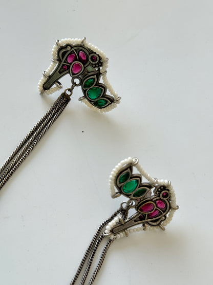 OXIDISED GHUNGHAROO KASHMIRI EARRINGS