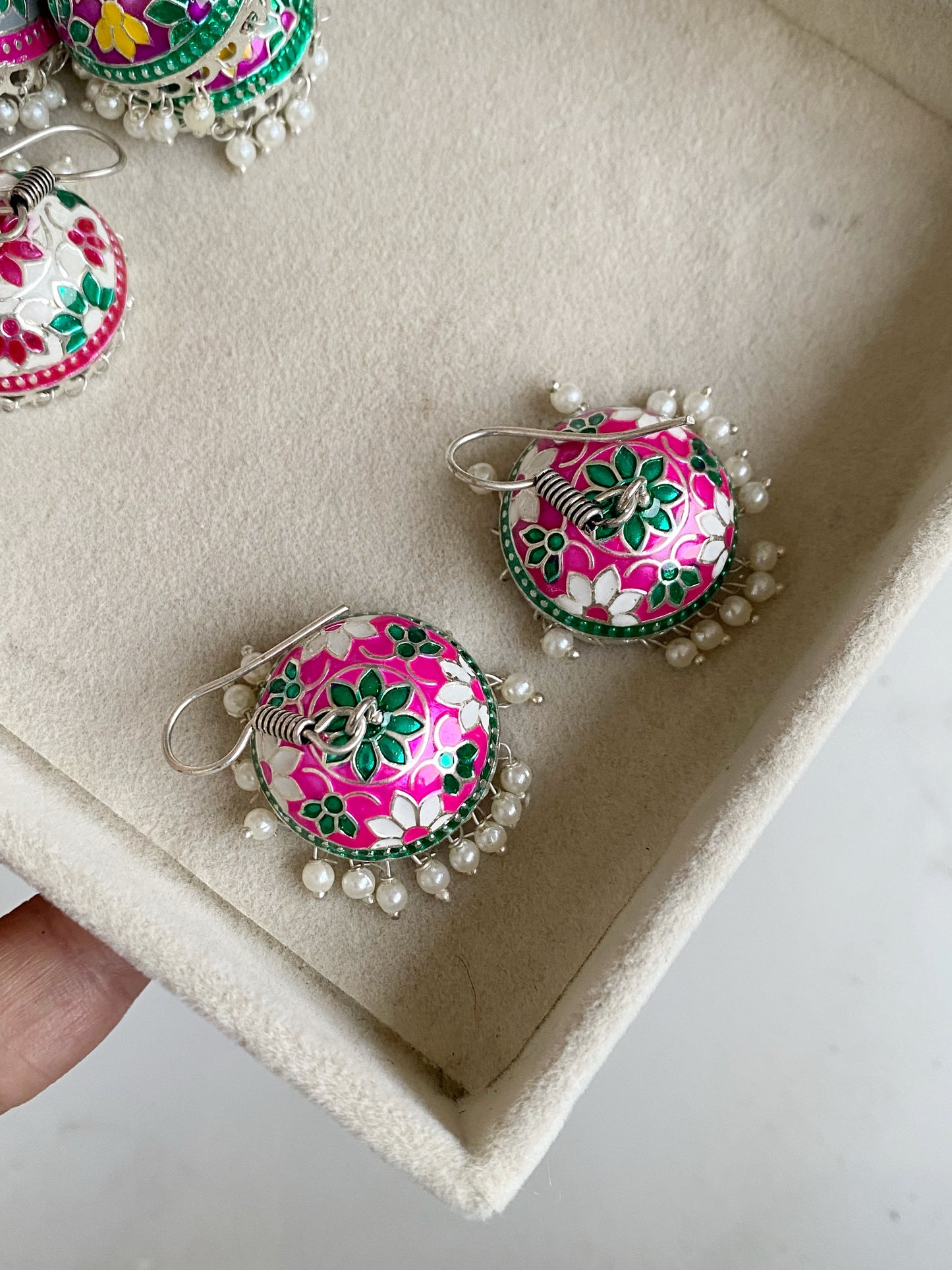COLORFUL MEENAKARI JHUMKA