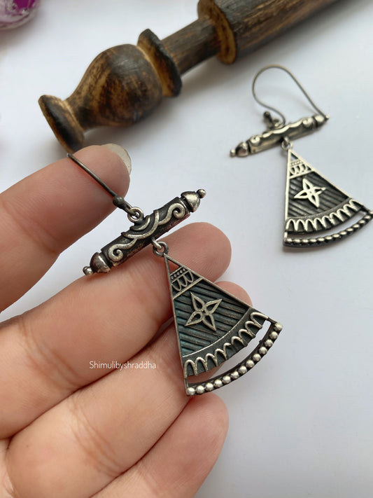 SILVERLOOKALIKE HOOK EARRINGS