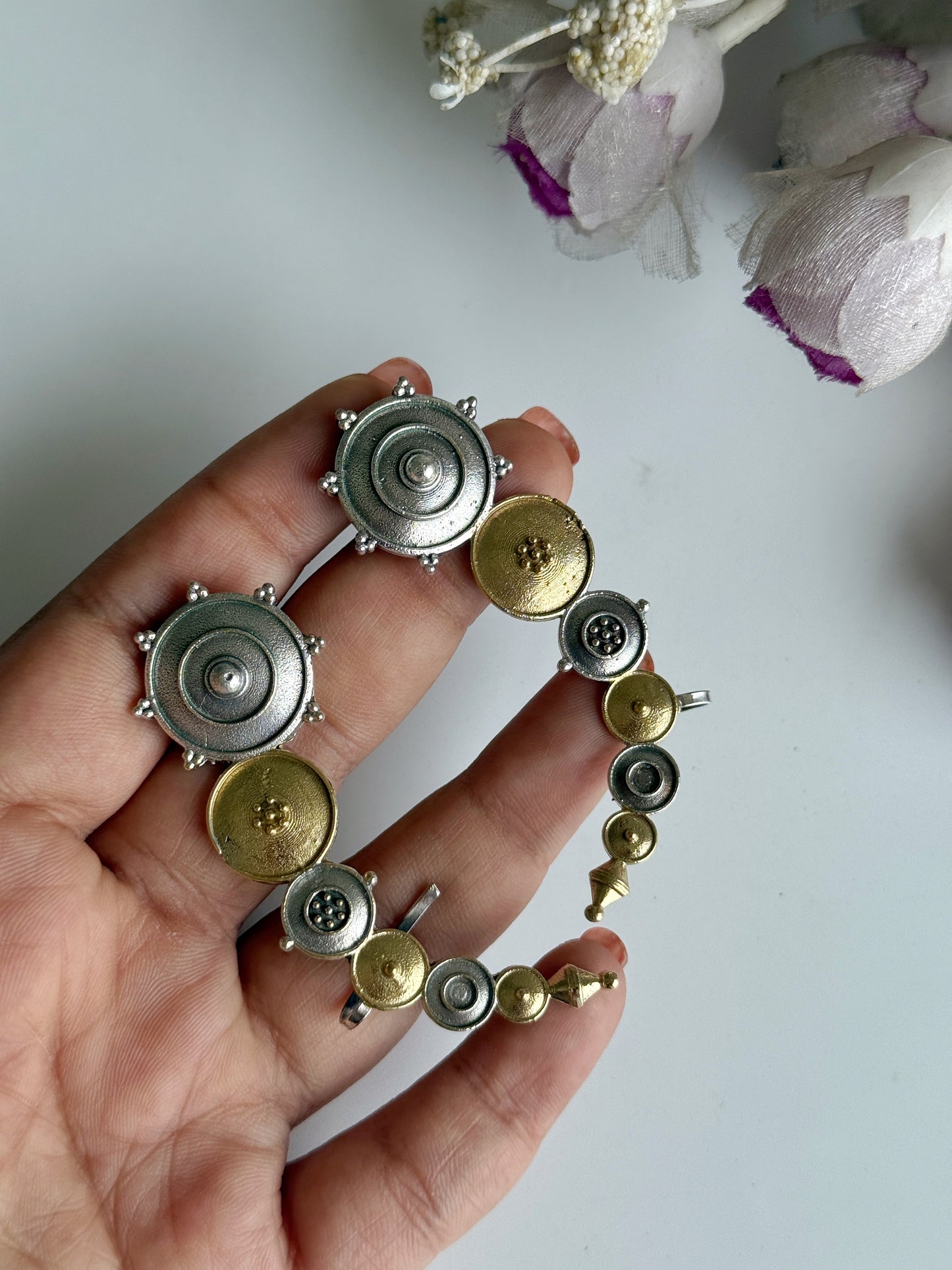 ASHWINI DUAL TONE CUFF EARRINGS