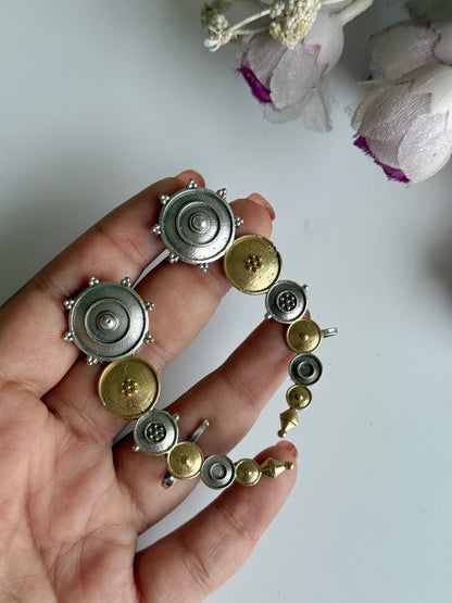 ASHWINI DUAL TONE CUFF EARRINGS