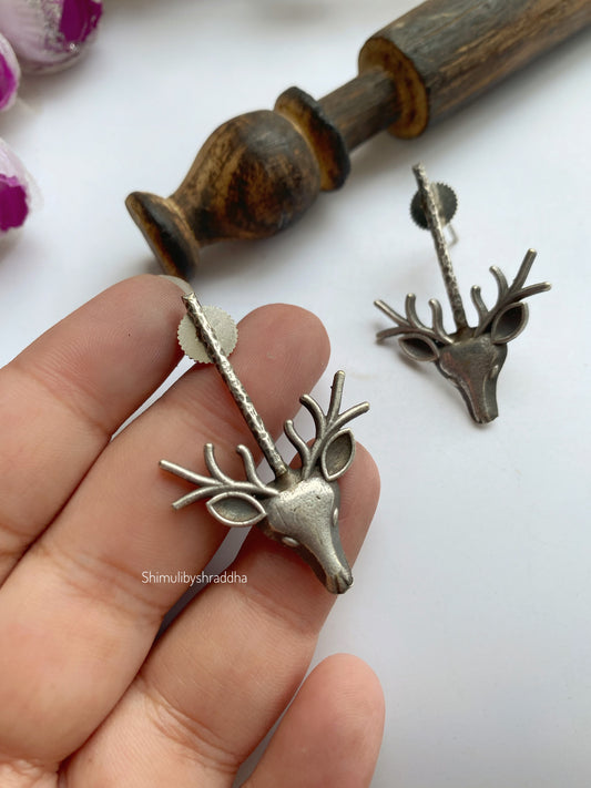 SILVERLOOKALIKE STUD EARRINGS