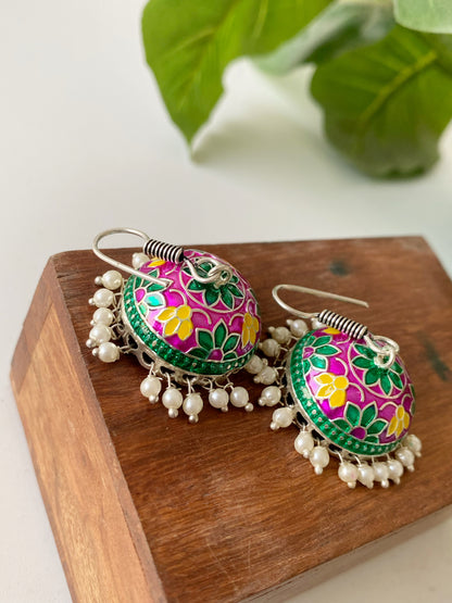COLORFUL MEENAKARI JHUMKA