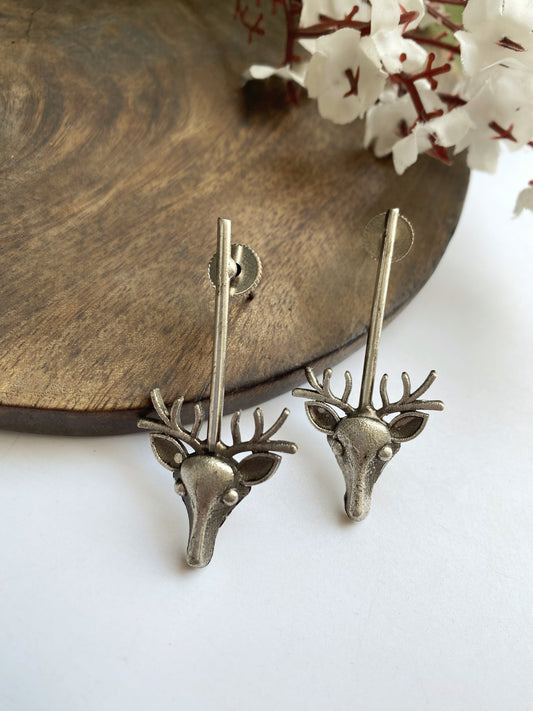 SILVERLOOKALIKE STUD EARRINGS