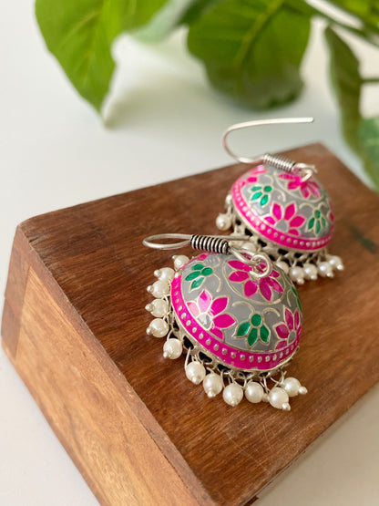 COLORFUL MEENAKARI JHUMKA