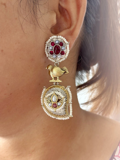 VARSHA DUAL TONE EARRINGS