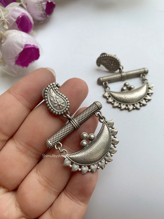 SILVERLOOKALIKE STUD EARRINGS