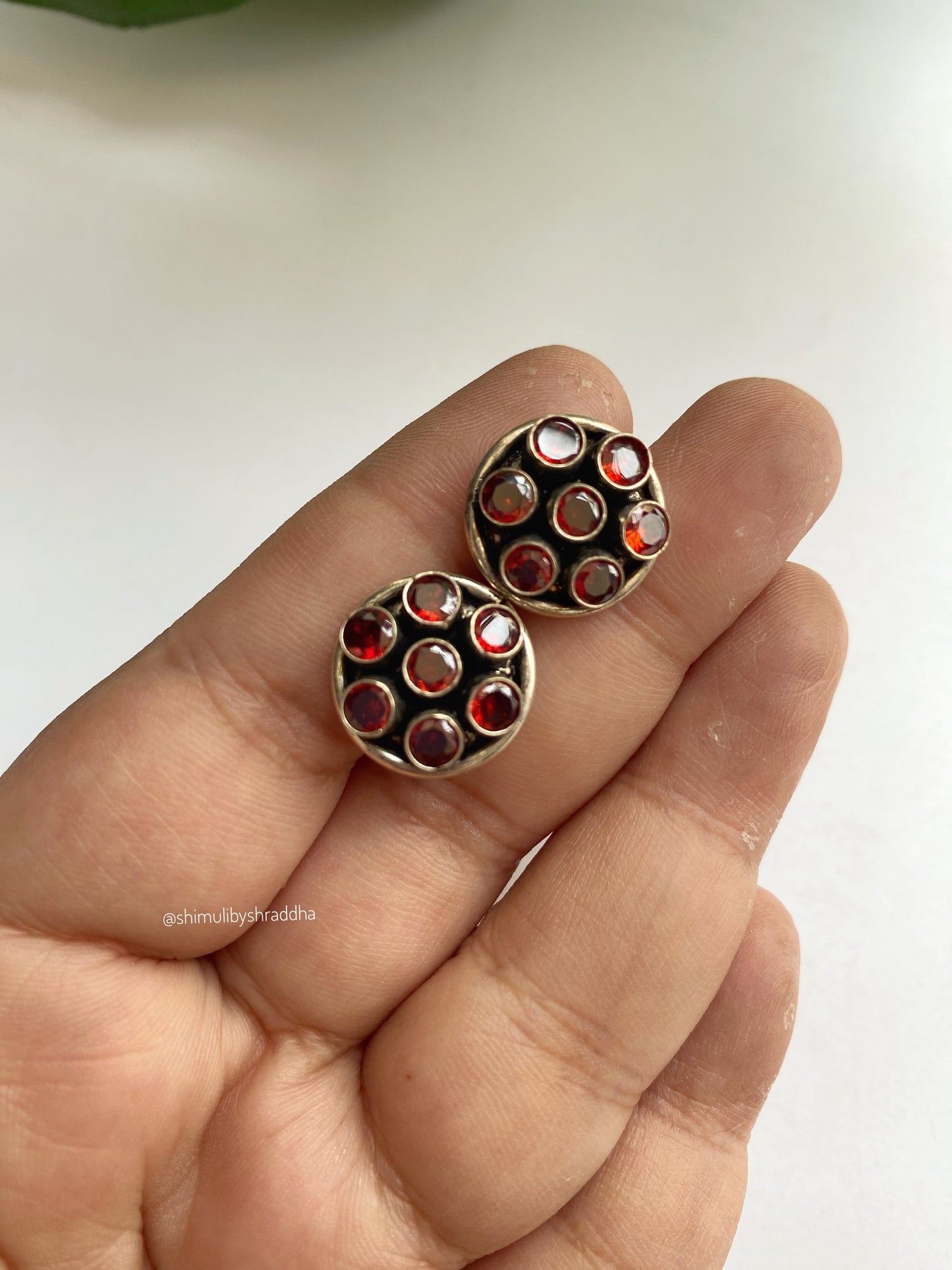 GERMAN SILVER STUD EARRINGS