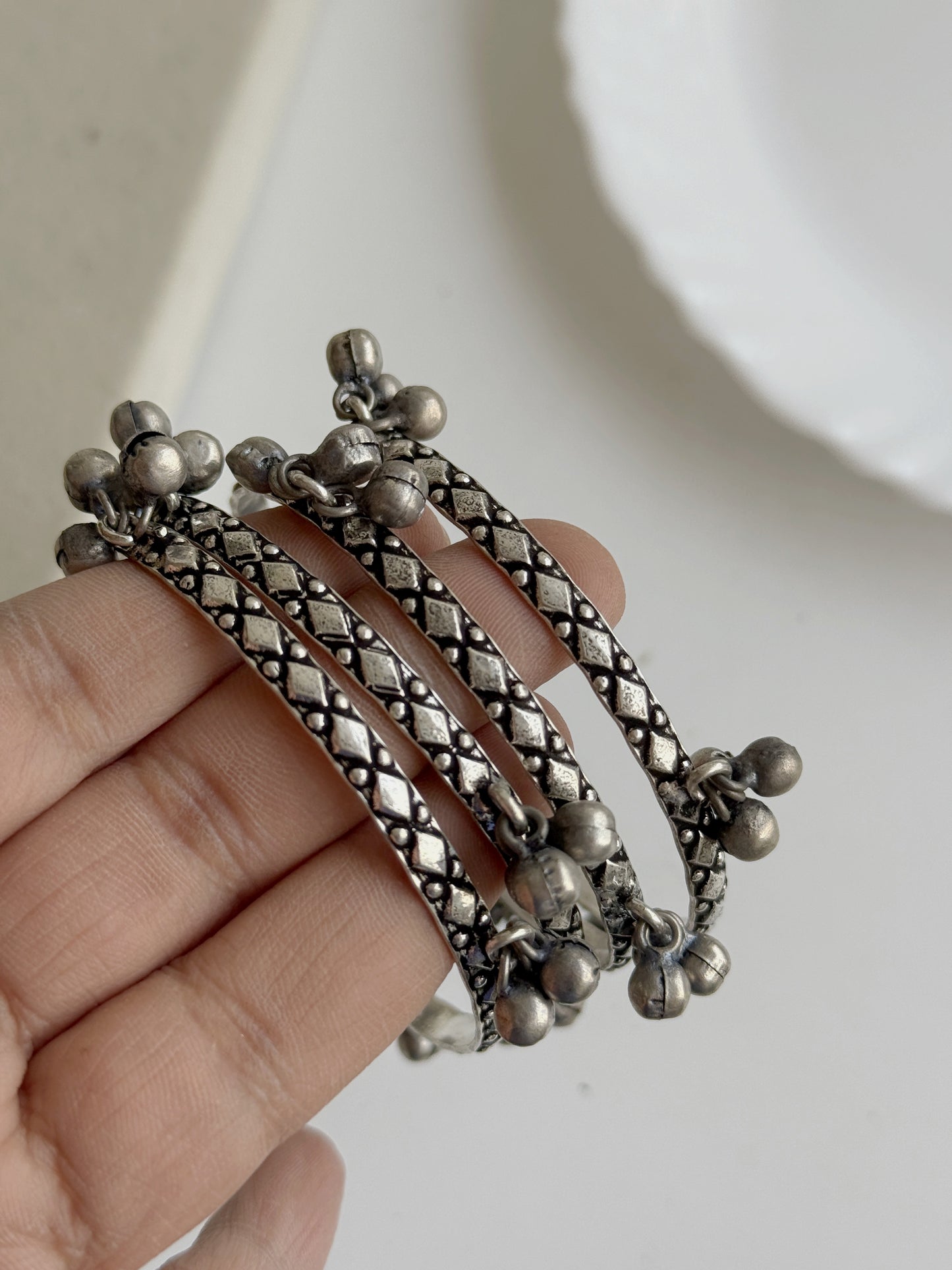 OXIDISED GHUNGHAROO BANGLE