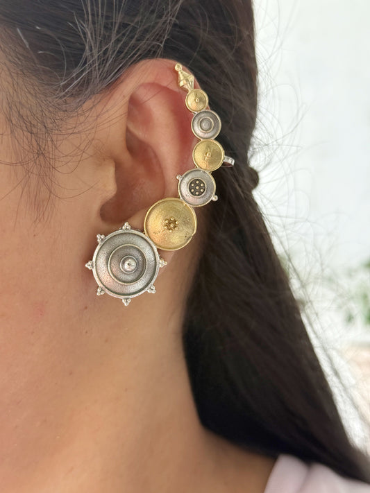 ASHWINI DUAL TONE CUFF EARRINGS