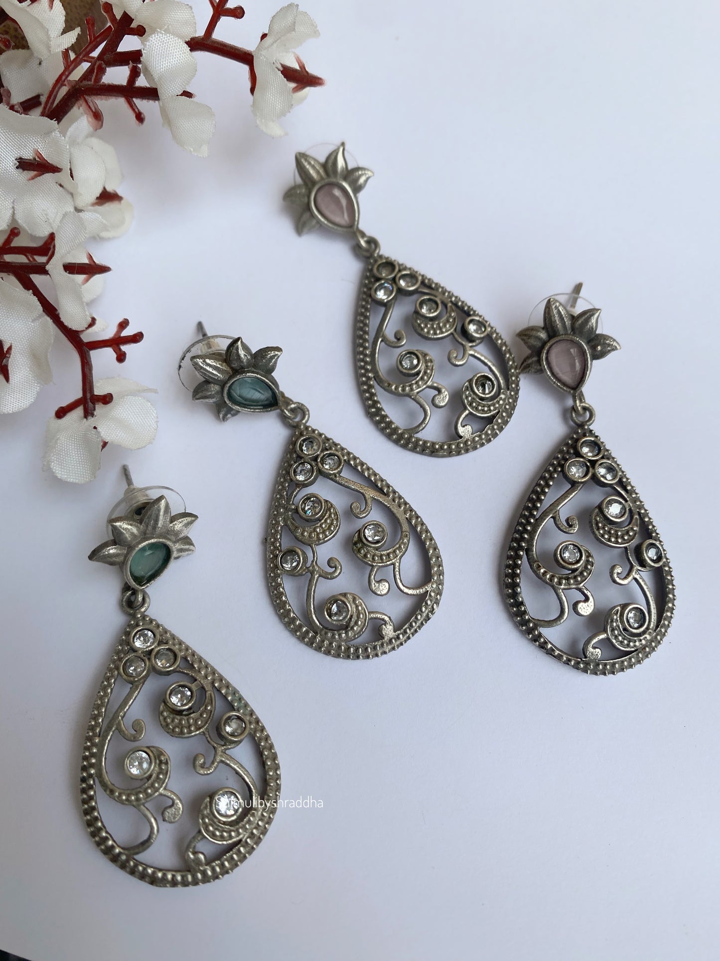 SILVERLOOKALIKE EARRINGS