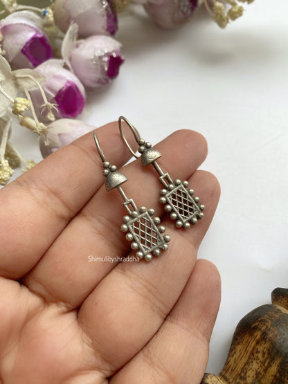 SILVERLOOKALIKE HOOK EARRINGS