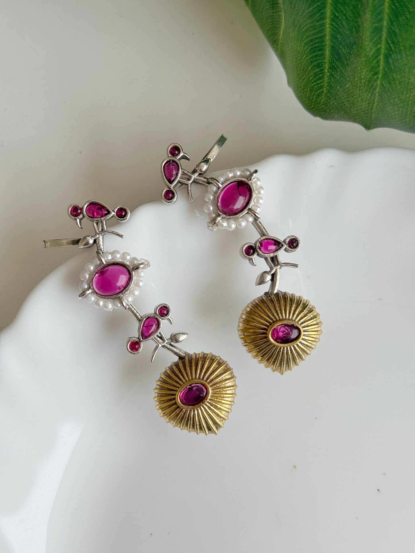 PEACOCK CUFF EARRINGS NEW
