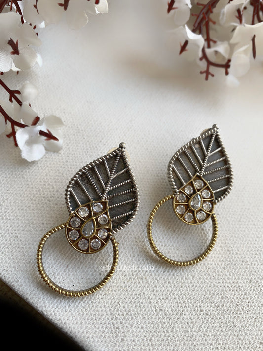 TULSI DUAL TONE EARRINGS