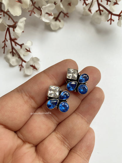 GERMAN SILVER STUD EARRINGS