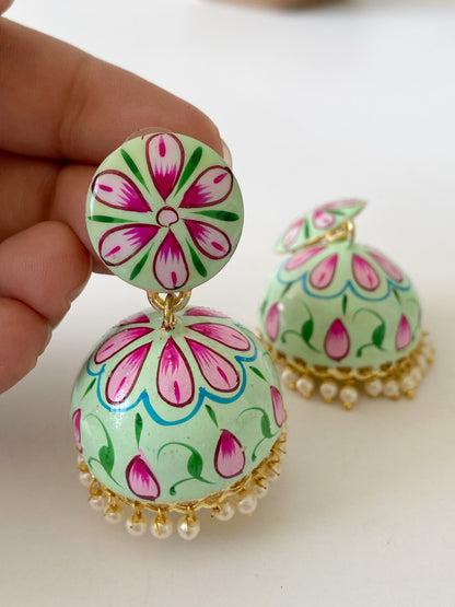 RANGOON MEENAKARI JHUMKA