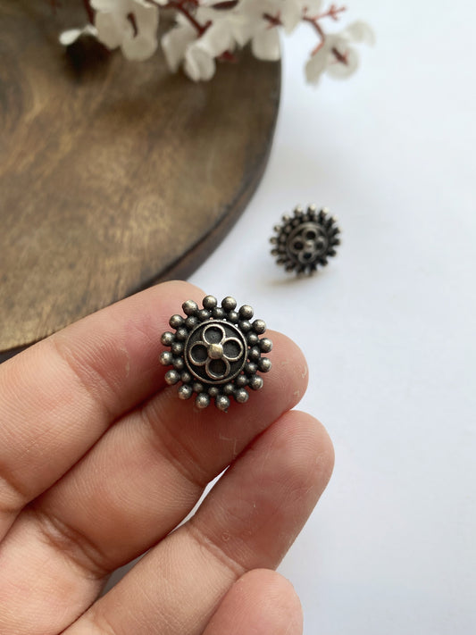 SILVERLOOKALIKE STUD EARRINGS