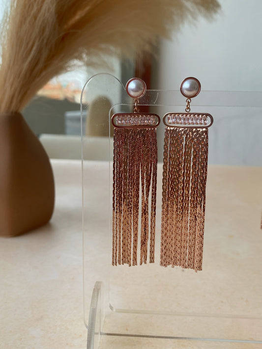 BARBARA TASSEL LONG EARRINGS