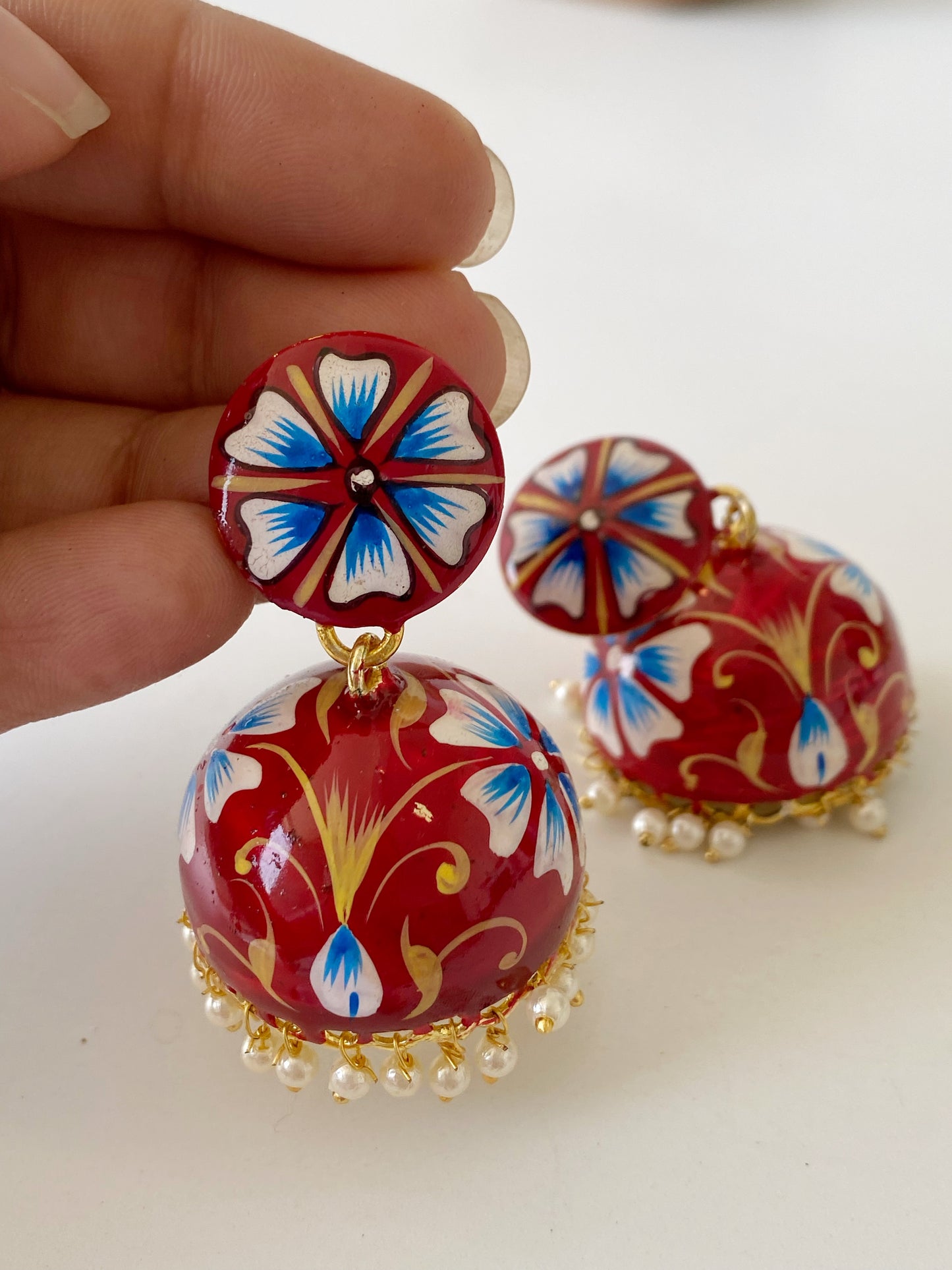 RANGOON MEENAKARI JHUMKA