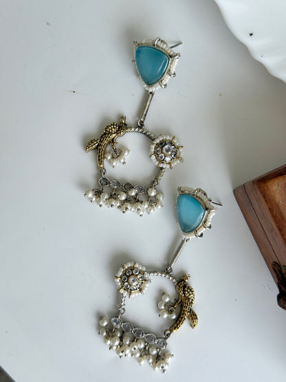 PARIZAAD DUAL TONE EARRINGS