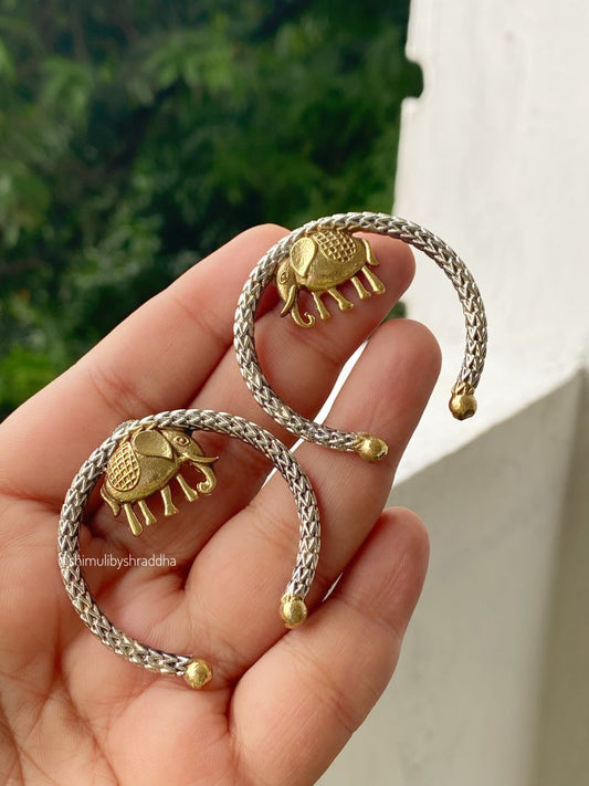 GANAPATI DUAL TONE EARRINGS