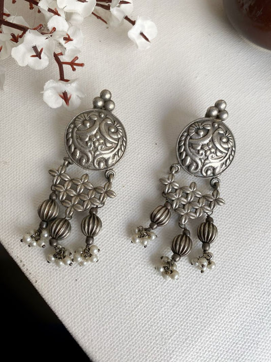 PALAK SILVERLOOKALIKE EARRINGS