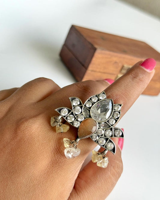 LOTUS STONE RING