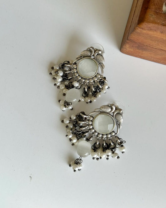SILVERLOOKALIKE EARRINGS