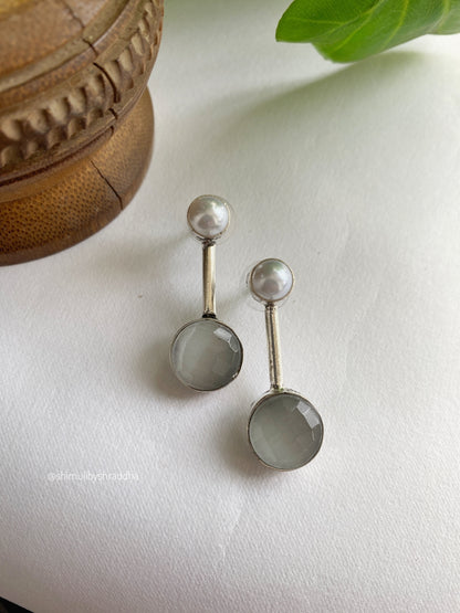 GERMAN SILVER STUD EARRINGS