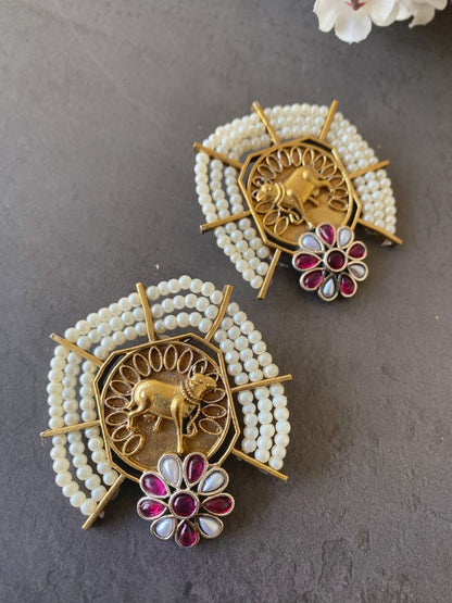 NILANSHI DUAL TONE EARRINGS