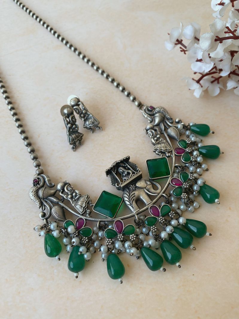 DOLI SILVERLOOKALIKE NECKLACE SET