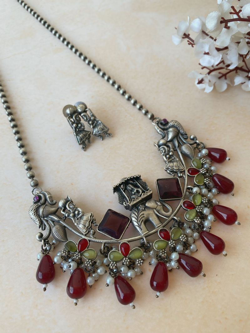 DOLI SILVERLOOKALIKE NECKLACE SET