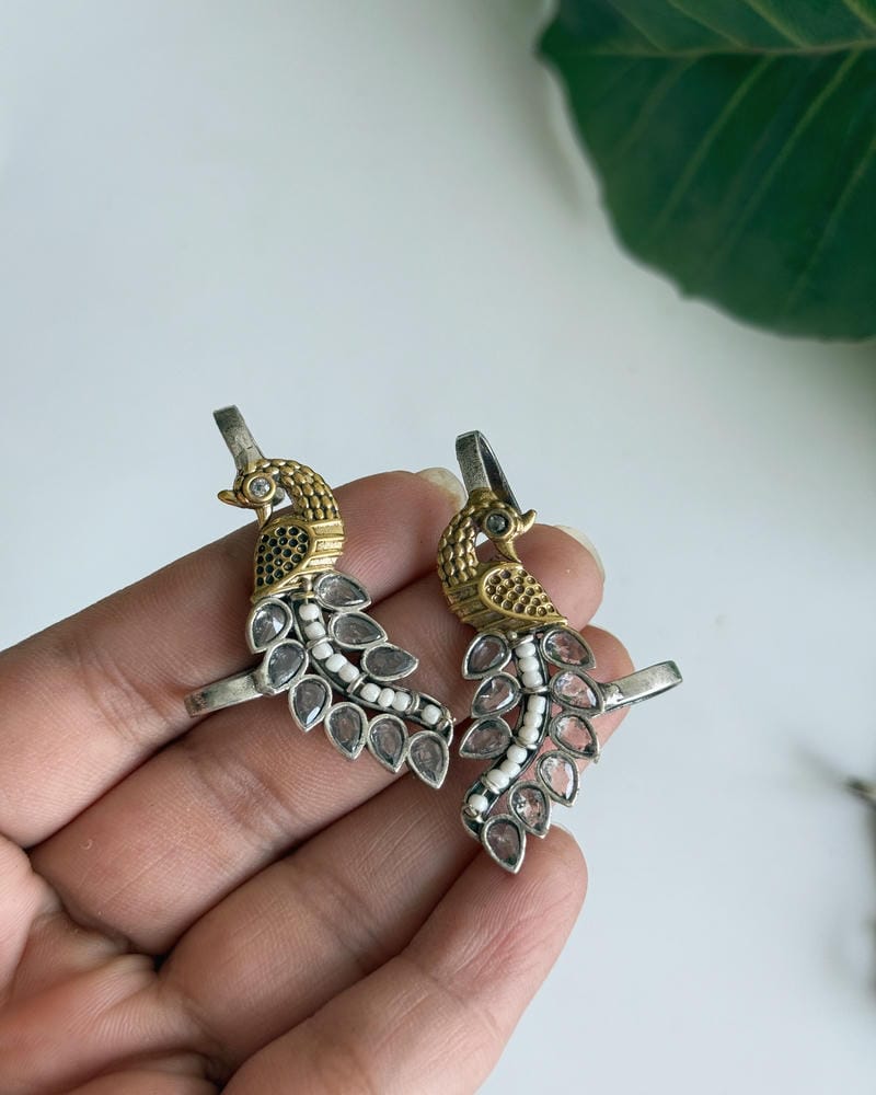 MAYUR CUFF DUAL TONE EARRINGS