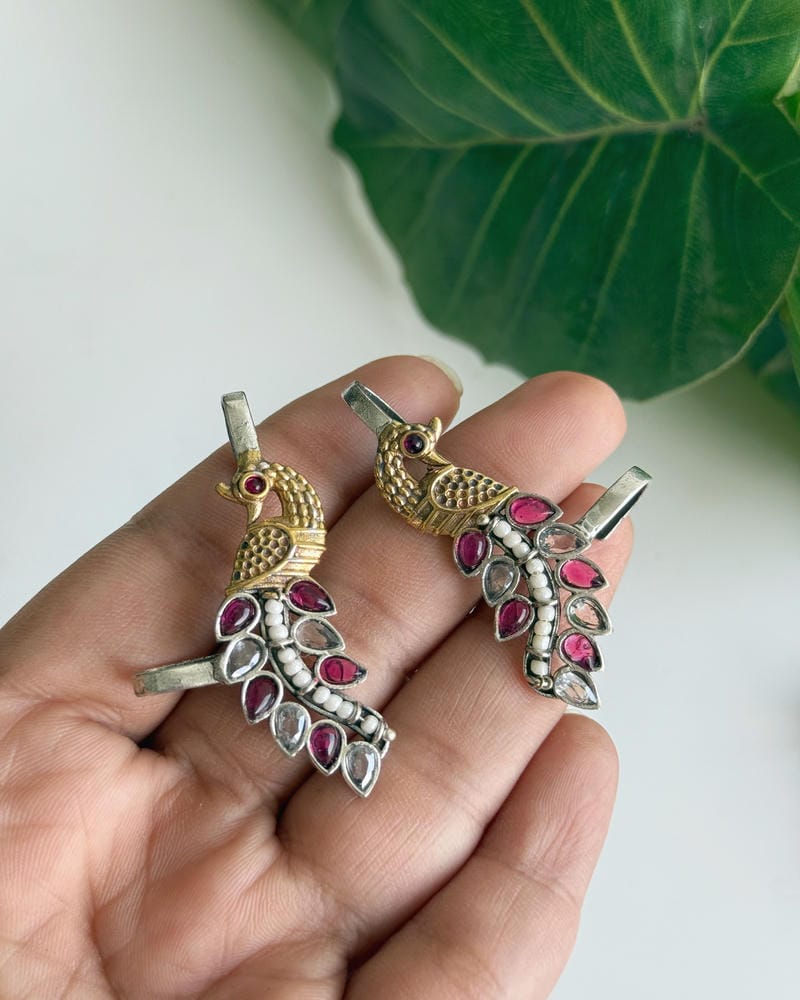 MAYUR CUFF DUAL TONE EARRINGS