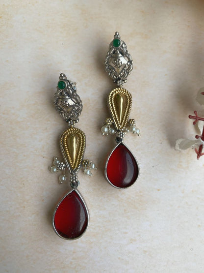 AYERA DUAL TONE EARRINGS