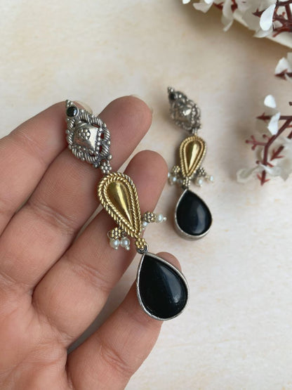 AYERA DUAL TONE EARRINGS