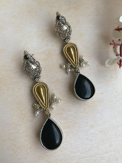 AYERA DUAL TONE EARRINGS