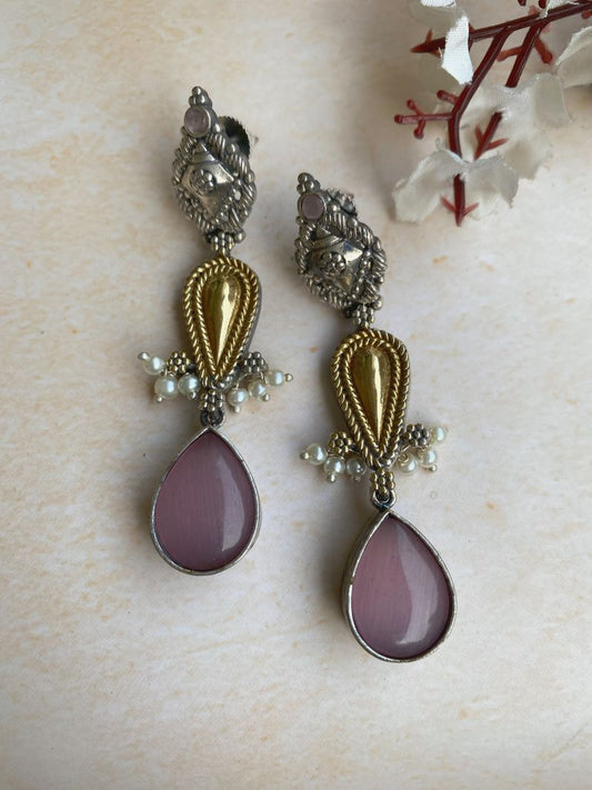 AYERA DUAL TONE EARRINGS