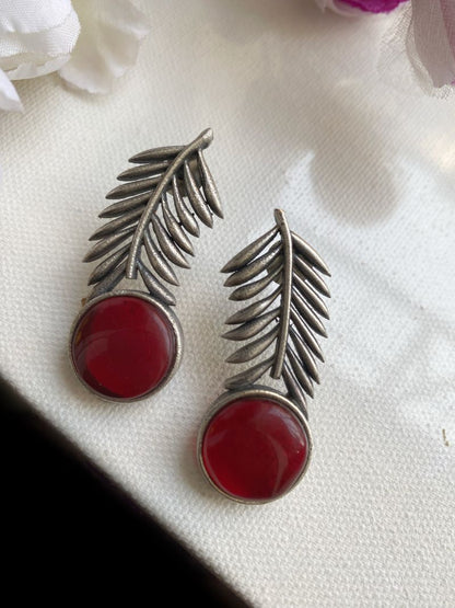 SILVERLOOKALIKE STUD EARRINGS