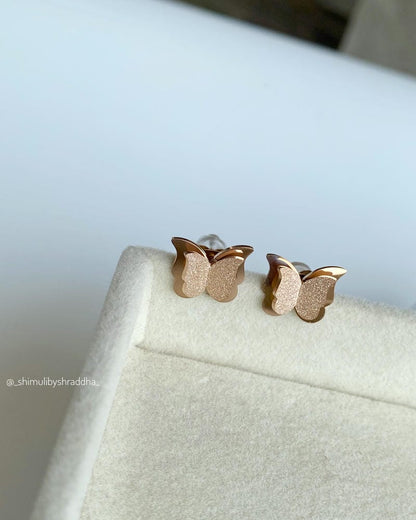 BUTTERFLY STUD EARRINGS