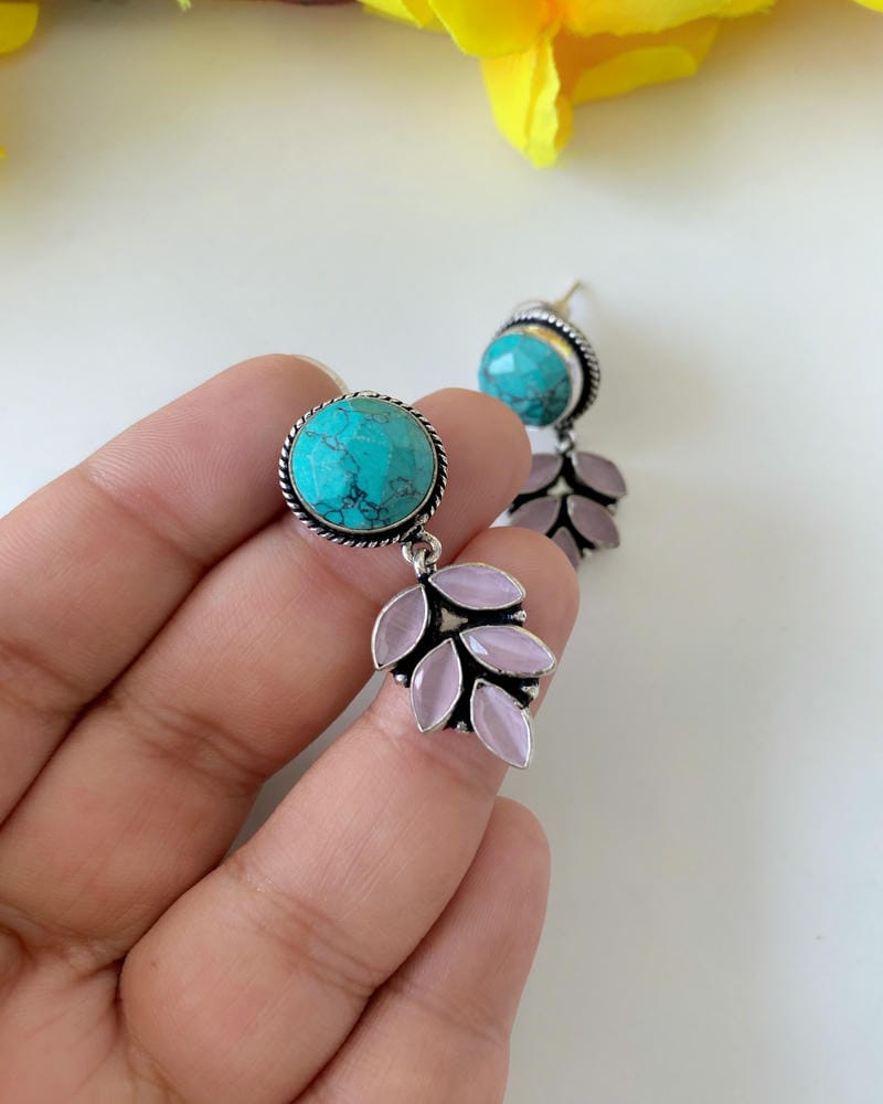 GERMAN SILVER HANGING EARRINGS