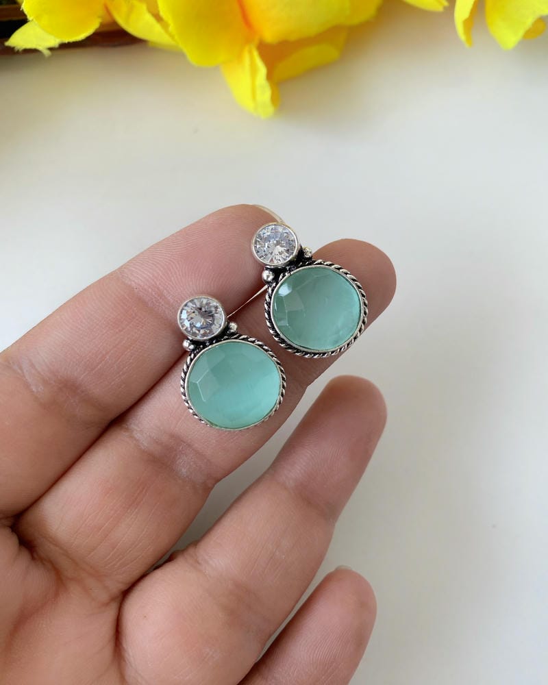GERMAN SILVER STUD EARRINGS