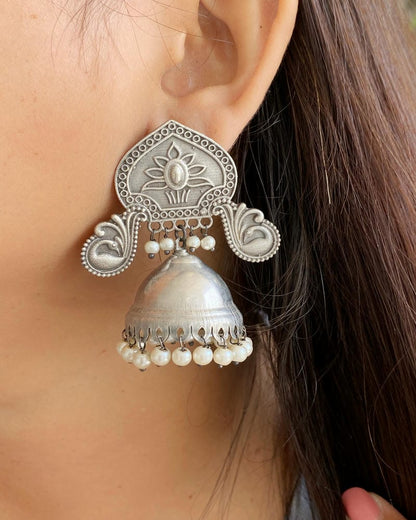 KUMARI SILVERLOOKALIKE JHUMKA