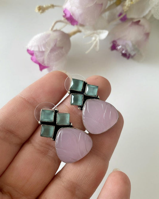 GERMAN SILVER STUD EARRINGS