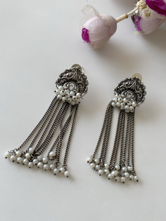 SILVERLOOKALIKE EARRINGS