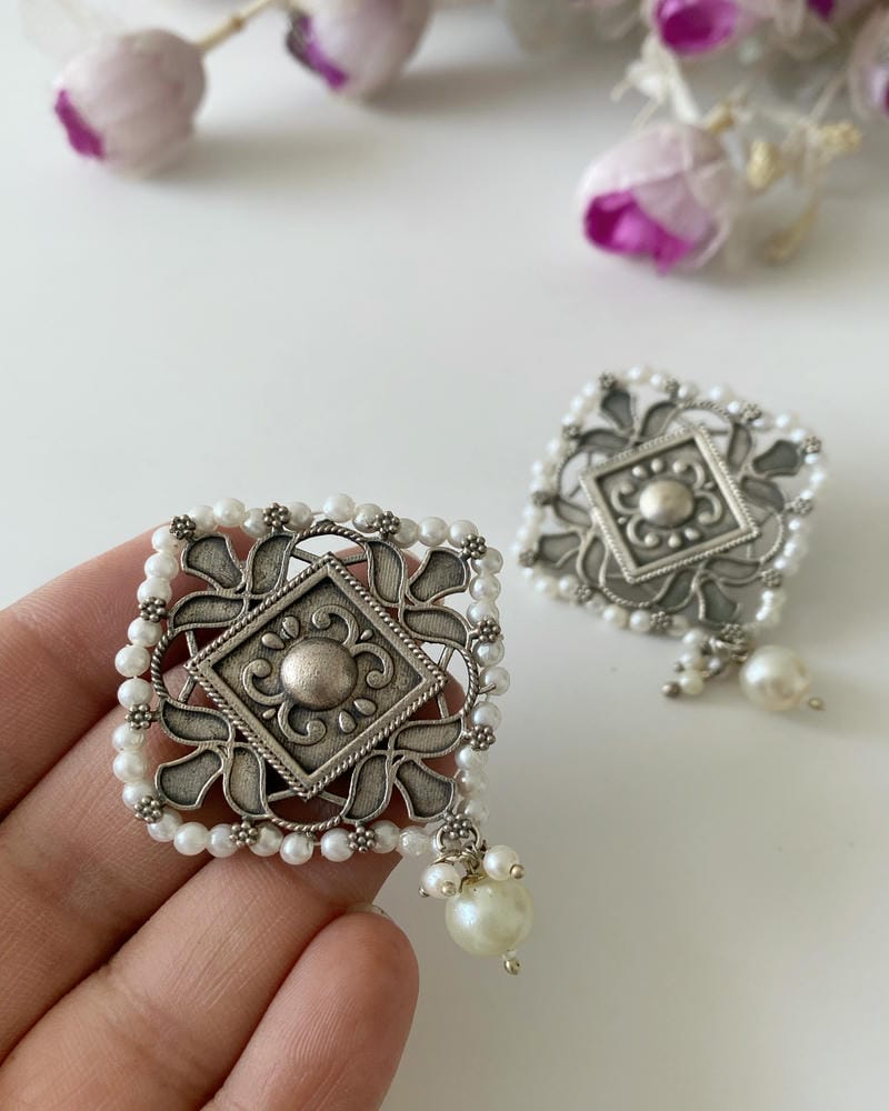 SILVERLOOKALIKE EARRINGS