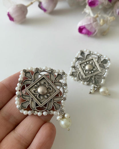 SILVERLOOKALIKE EARRINGS