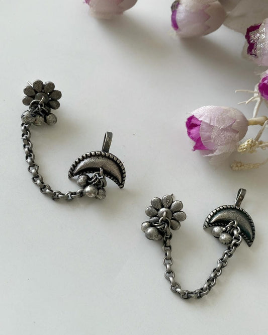 SILVERLOOKALIKE CUFF EARRINGS