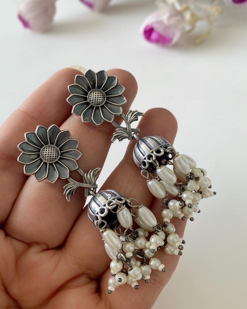 SILVERLOOKALIKE EARRINGS