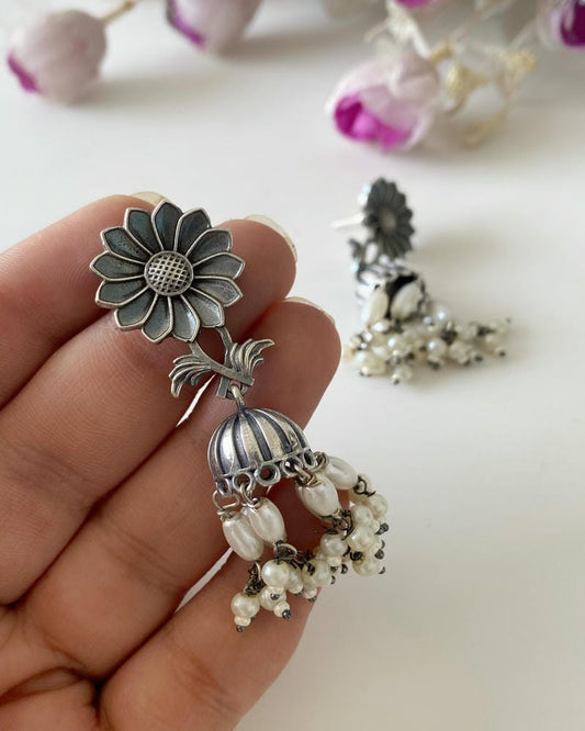 SILVERLOOKALIKE EARRINGS
